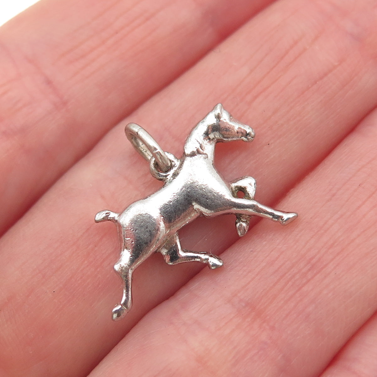 925 Sterling Silver Vintage Horse Mini Charm Pendant