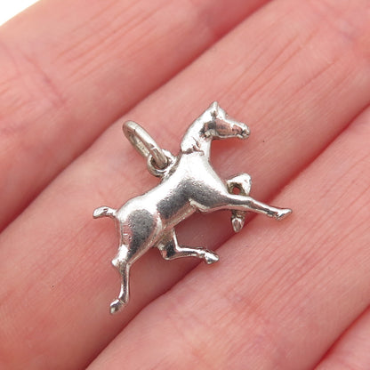 925 Sterling Silver Vintage Horse Mini Charm Pendant