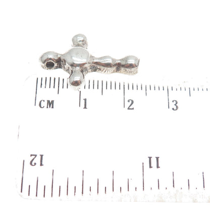 JEWELART 925 Sterling Silver Vintage Modernist Cross Slide Pendant