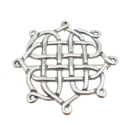 HAMILTON & HAMILTON 925 Sterling Silver Vintage Celtic Knot Pin Pendant
