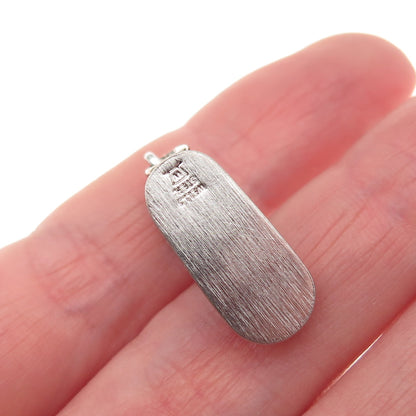 Wells 925 Sterling Silver Vintage Baby Boy Shoe 3D Mini Charm Pendant