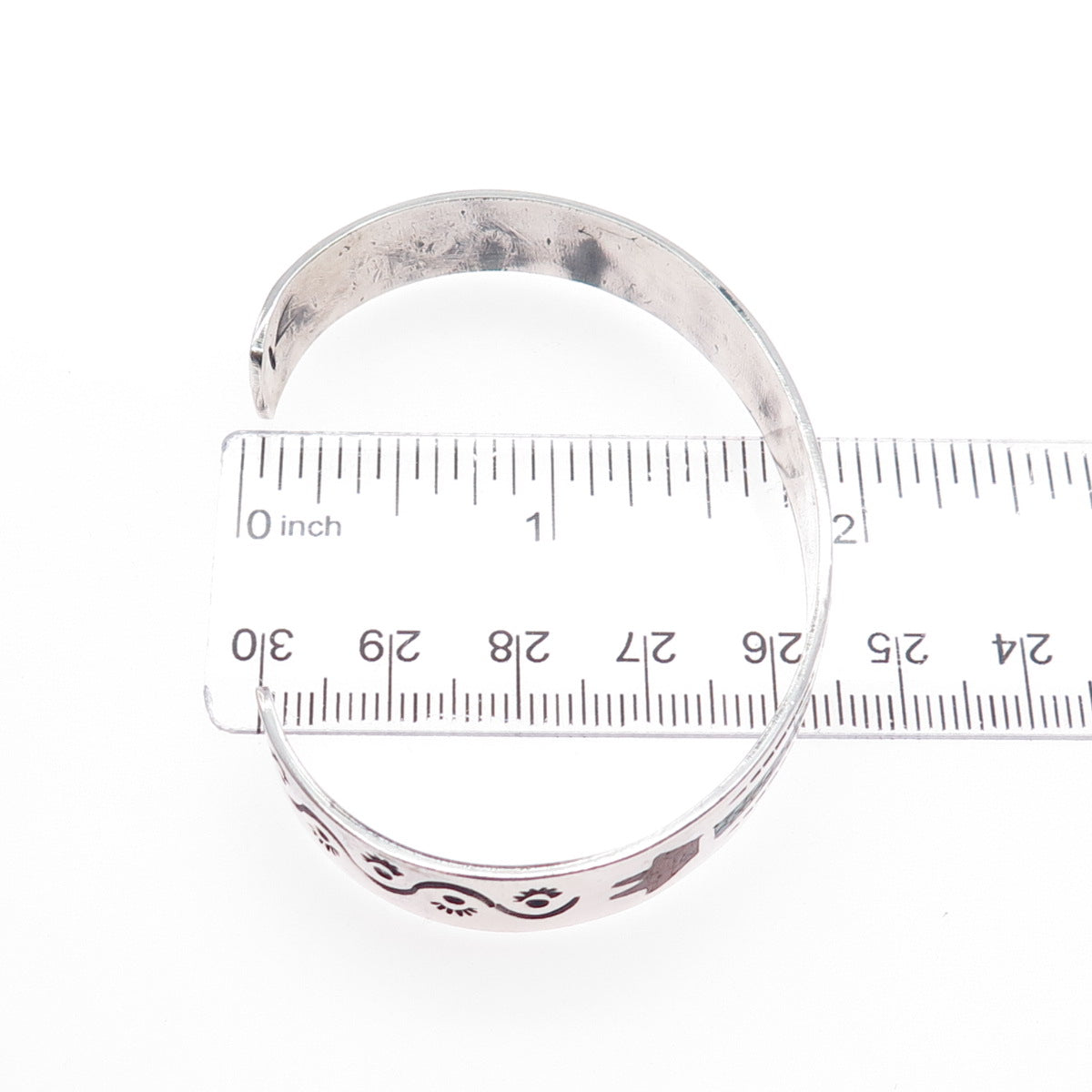 Robert Vandover Navajo Old Pawn 925 Sterling Turquoise Coral Inlay Bracelet 6.5"