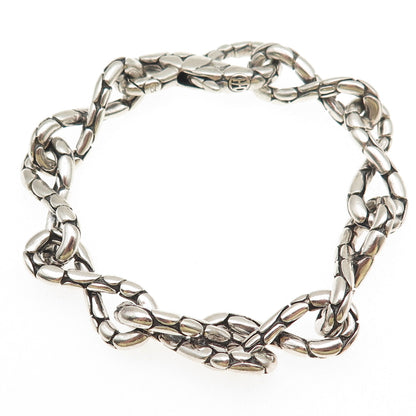 John Hardy 925 Sterling Silver Kali Dotted Infinity Link Bracelet 6.75"
