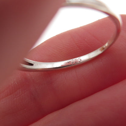 925 Sterling Silver Real Round-Cut Diamond Infinity Ring Size 7.75