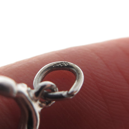 925 Sterling Silver Vintage Saxophone Minimalist 3D Charm Pendant