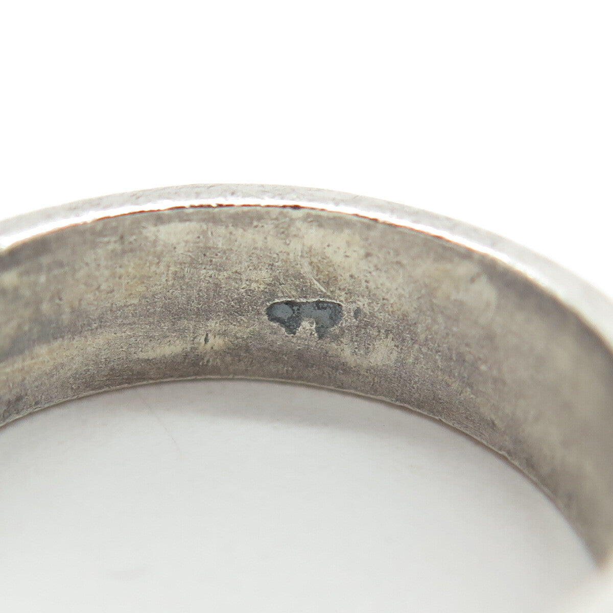 925 Sterling Silver Vintage Mexico Multi-Lined Oxidized Band Ring Size 8.25