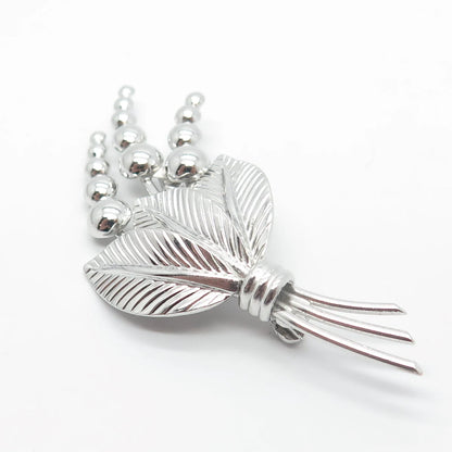 925 Sterling Silver Vintage Carl Art Floral Pin Brooch
