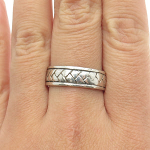 MWS Mark Washerman Samara 925 Sterling Silver Vintage Woven Band Ring Size 9.75
