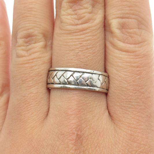 MWS Mark Washerman Samara 925 Sterling Silver Vintage Woven Band Ring Size 9.75