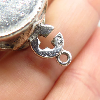 925 Sterling Silver Vintage Drum Musical instrument Locket Pendant