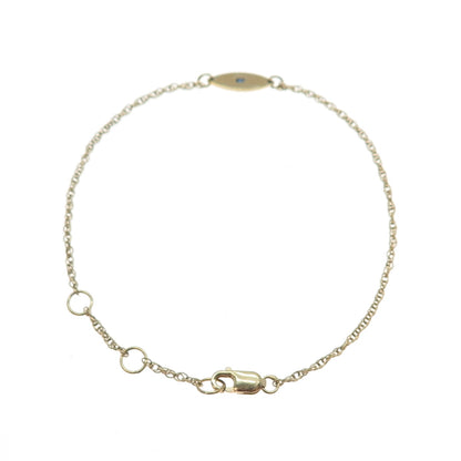 925 Sterling Silver Gold Plated Real Sapphire Evil's Eye Amulet Bracelet 7"