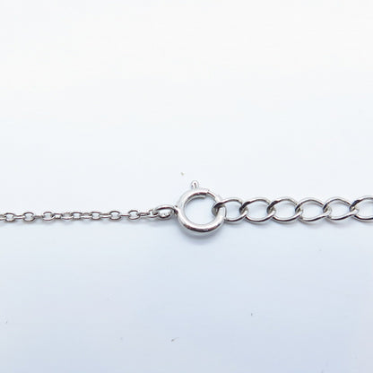 925 Sterling Silver C Z Rolo Chain Necklace 18"
