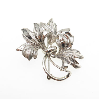 FORSTNER 925 Sterling Silver Antique Art Deco Floral Pin Brooch