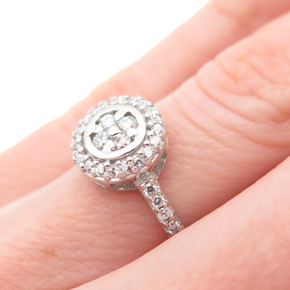 925 Sterling Silver Round-Cut C Z Promise Ring Size 6