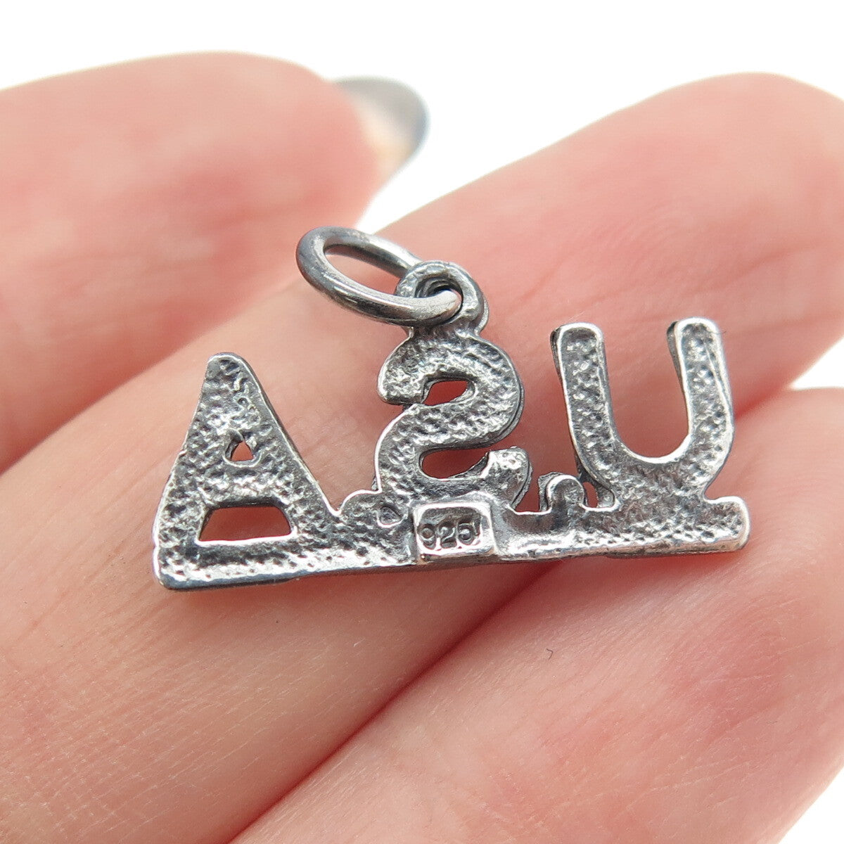 925 Sterling Silver Vintage "U. S. A" Charm Pendant