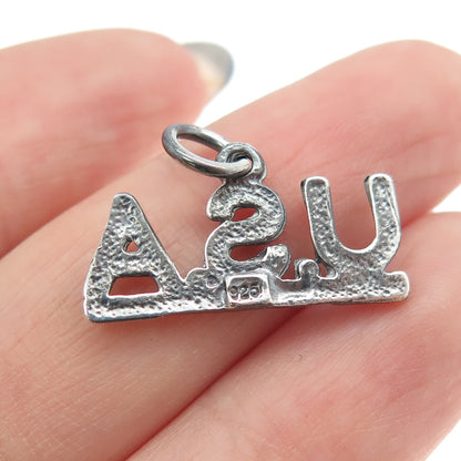 925 Sterling Silver Vintage "U. S. A" Charm Pendant