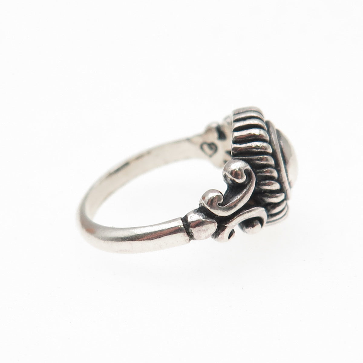 Brighton 925 Sterling Silver Vintage Modernist Oxidized Ring Size 4.75