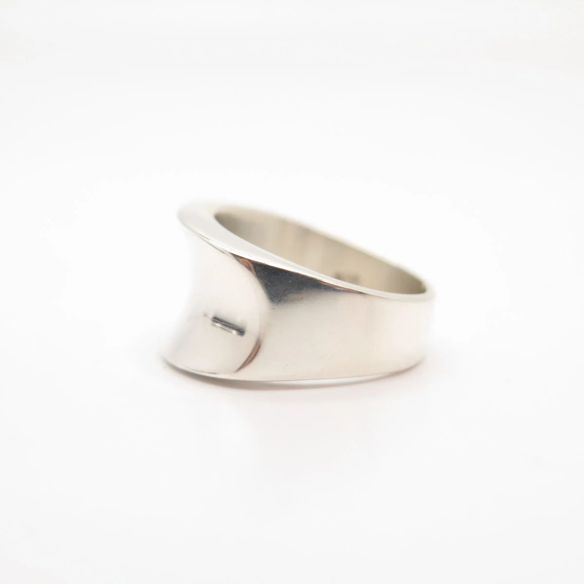 925 Sterling Silver Vintage Modernist Ring Size 8.5