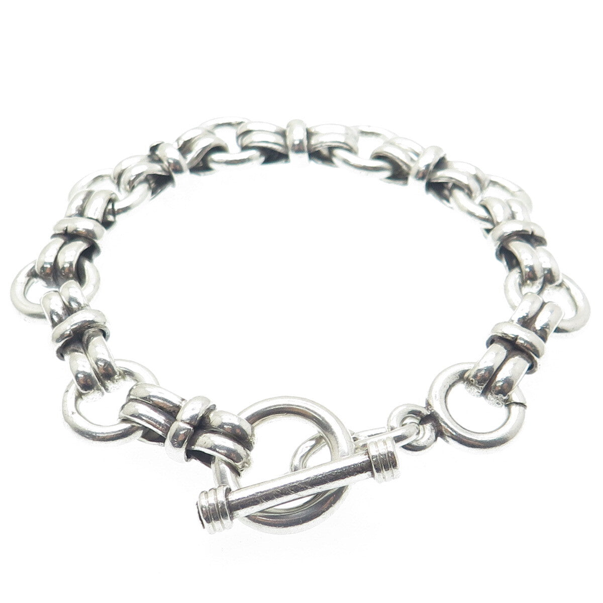 925 Sterling Silver Vintage Multi-Link Bracelet 8.25"
