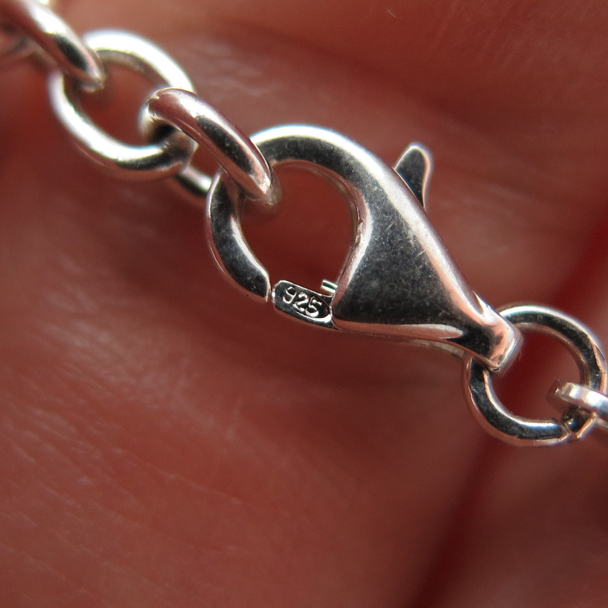 MILOR 925 Sterling Vintage Italy Heart Charm Cable Link Anklet / Bracelet 9.75"