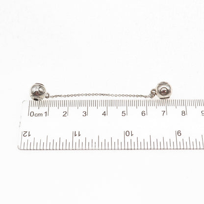Pandora 925 Sterling Silver Signature Logo Safety Chain Slide Charm