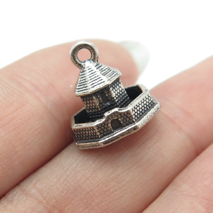 925 Sterling Silver Antique Art Deco Williamsburg Colonial Magazine Pendant