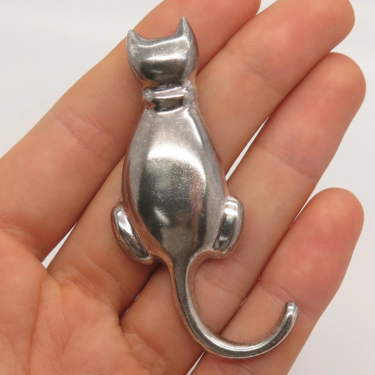 925 Sterling Silver Vintage Zina Cat / Kitty Pin Brooch