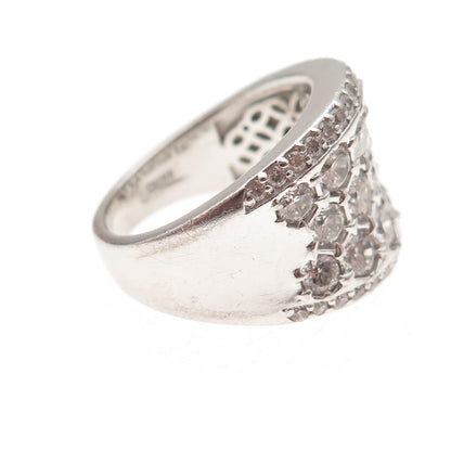 925 Sterling Silver Round-Cut C Z Sparkle Ring Size 9.25
