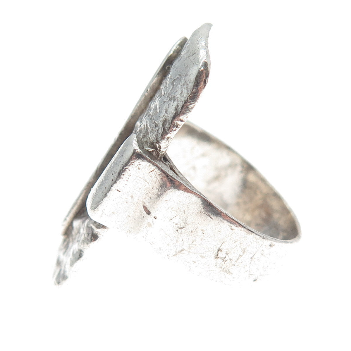 925 Sterling Silver Vintage Israel Modernist Ring Size 6.5