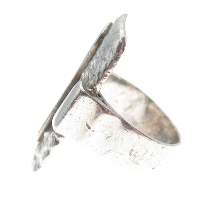 925 Sterling Silver Vintage Israel Modernist Ring Size 6.5