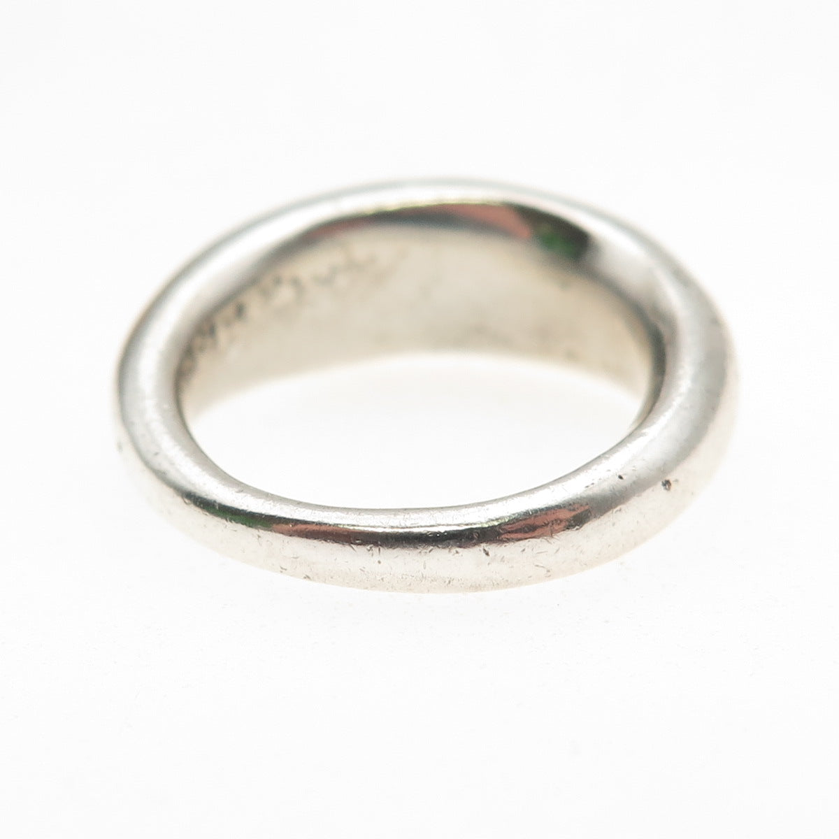 925 Sterling Silver Vintage Modernist Oxidized Ring Size 7