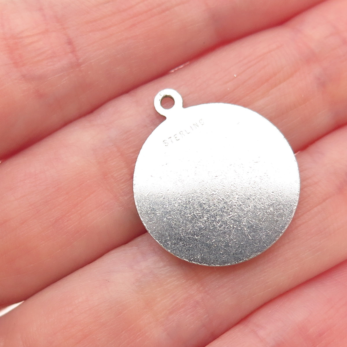 925 Sterling Vintage Enamel Le Cercle Francais High School Fleur de Lis Pendant