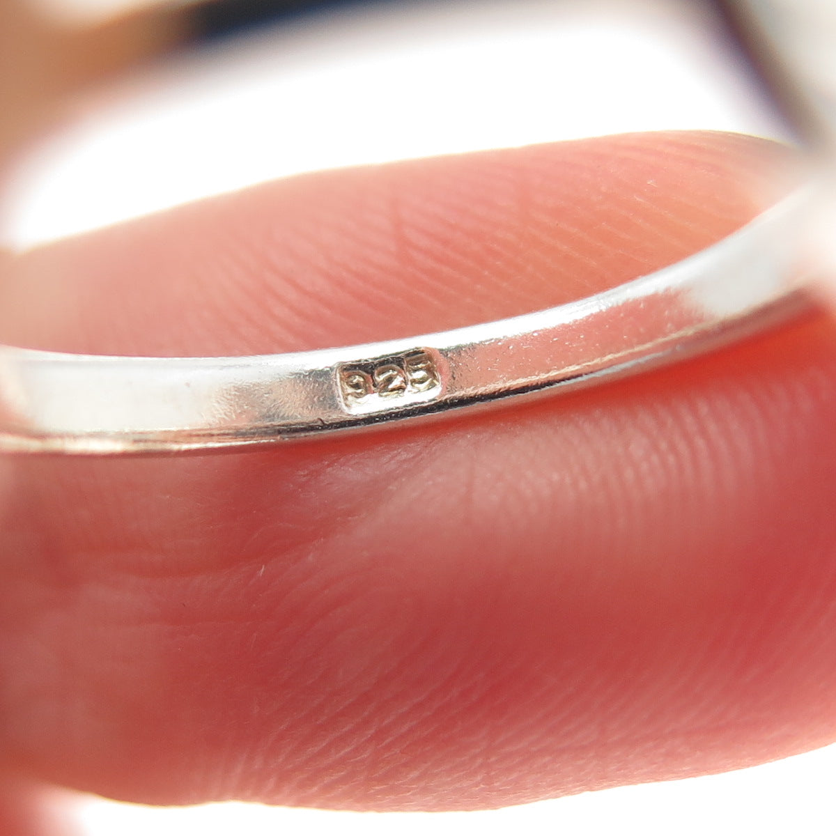 CHAPAL ZENRAY Sterling Silver Vintage Modernist Interlocked Heart Ring Size 7.25