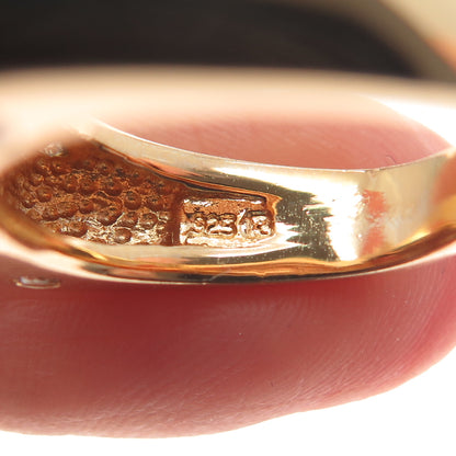 ROSS SIMONS Sterling Gold Plated Faux Pearl Lab-Created Ruby C Z Ring Size 6.25