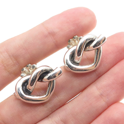 MMA Metropolitan Museum of Art 925 Sterling Silver Vintage Heart Knot Earrings