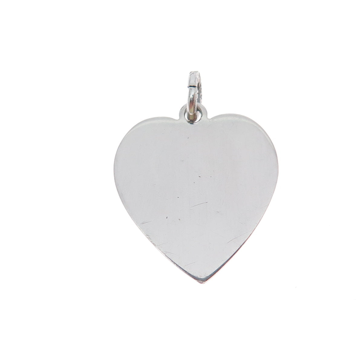 LESTAGE 925 Sterling Silver Vintage Brushed & Smooth Heart Charm Pendant
