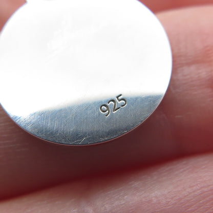 925 Sterling Silver Enamel California State Map Round Minimalist Charm Pendant