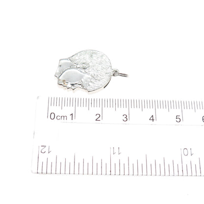 ALICE CAVINESS 925 Sterling Silver Vintage Boy Profile Charm Pendant