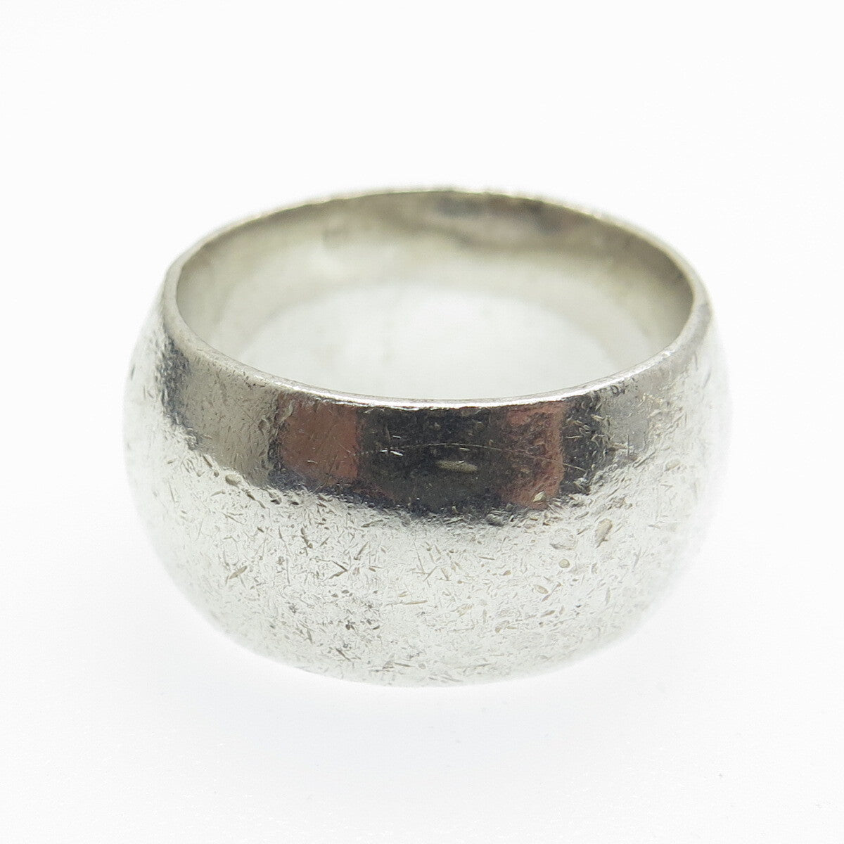 925 Sterling Silver Vintage Wide Band Ring Size 7.5