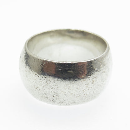 925 Sterling Silver Vintage Wide Band Ring Size 7.5