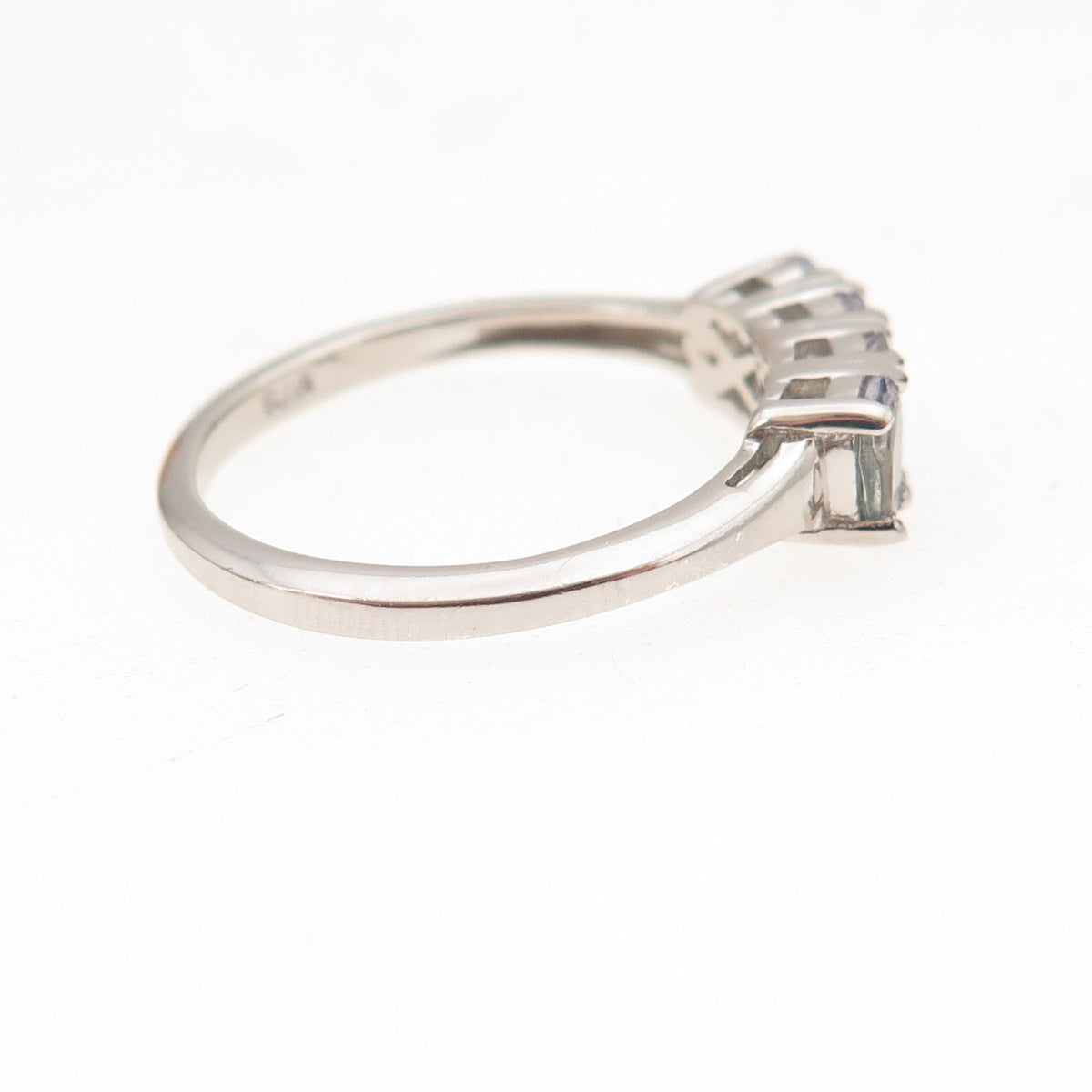 Chuck Clemency 925 Sterling Silver Real Oval-Cut Tanzanite Ring Size 7.25