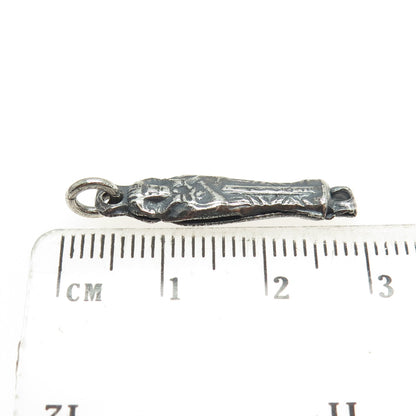 800 Silver Vintage Egyptian Pharaoh Oxidized Charm Pendant