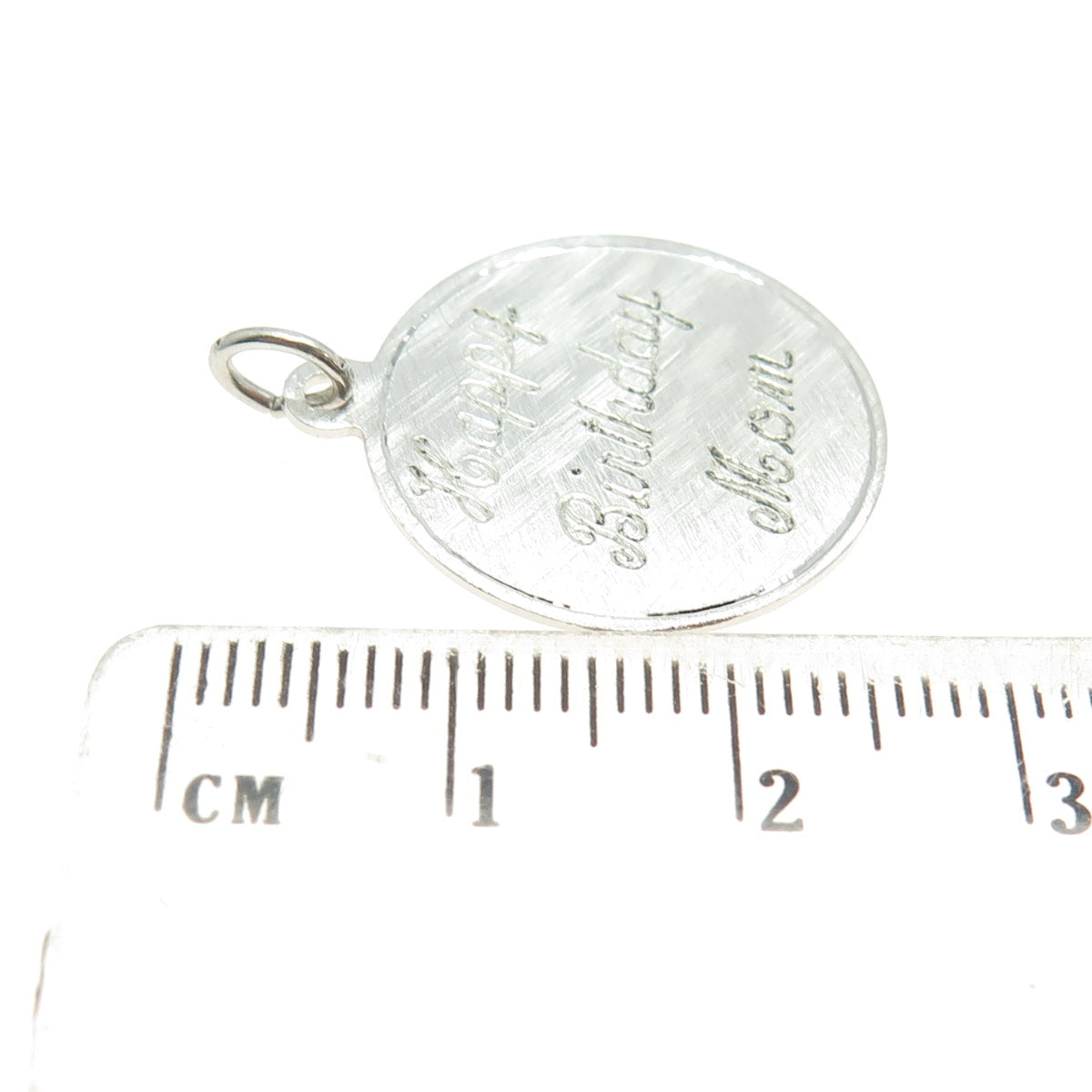 GRIFFITH & SONS CO. 925 Sterling Silver Vintage "Happy Birthday Mom" Pendant