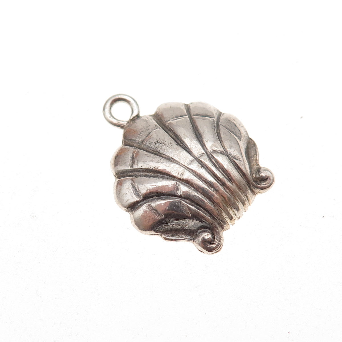 Carl Poul Petersen 925 Sterling Silver Antique Art Deco Seashell Charm Pendant
