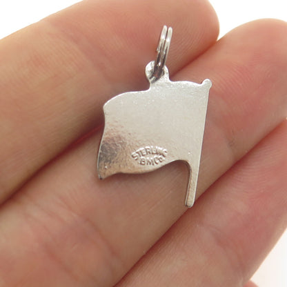 BREADNER CO. Sterling Silver Vintage Enamel Union Red Ensign Minimalist Pendant