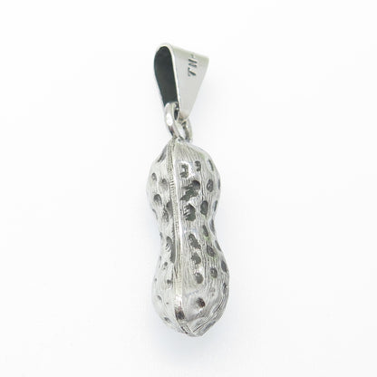 925 Sterling Silver Vintage Mexico Peanut 3D Pendant