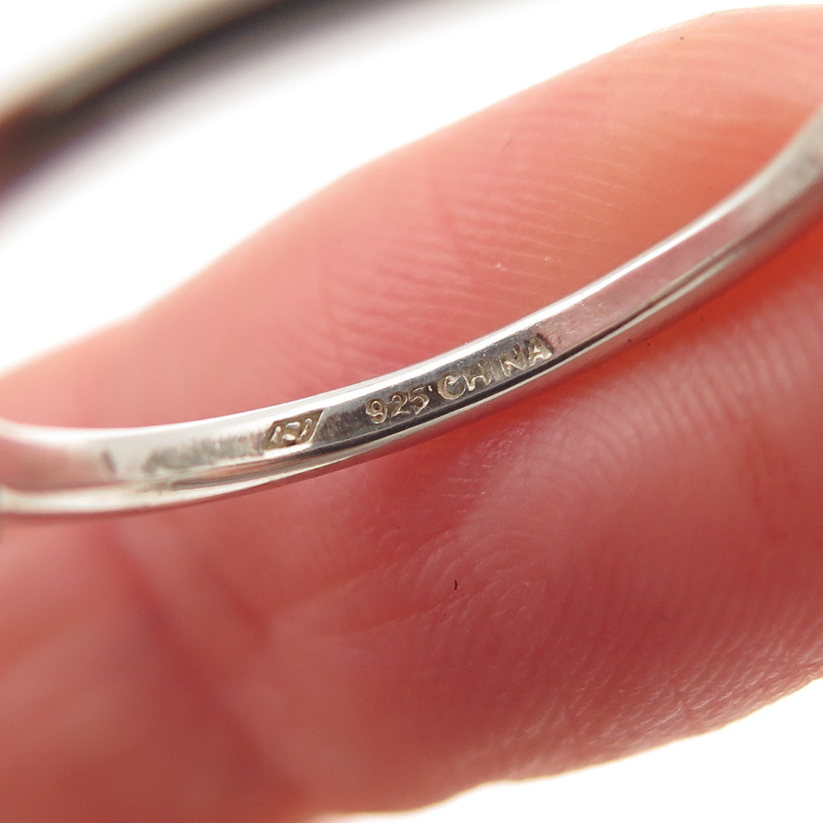 925 Sterling Silver Vintage Round-Cut C Z Engagement Ring Size 6.75