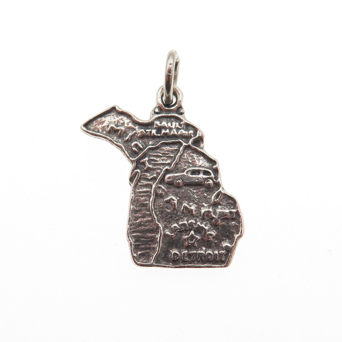 Bell Trading Post 925 Sterling Silver Vintage Michigan State Mini Charm Pendant