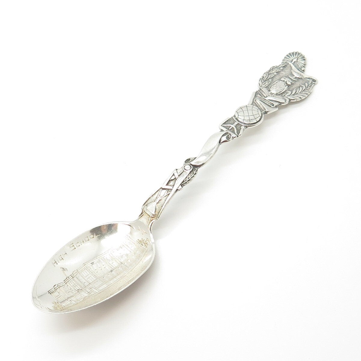 925 Sterling Silver Antique Art Deco Bangor High School Lunt States Cities Spoon