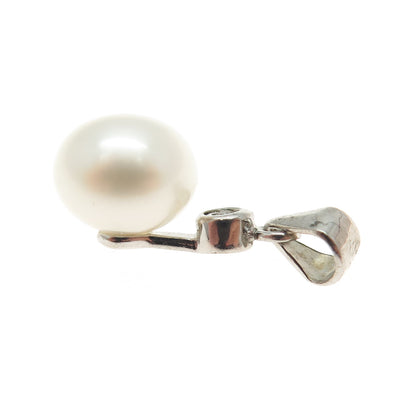 925 Sterling Silver Real Pearl Minimalist Pendant